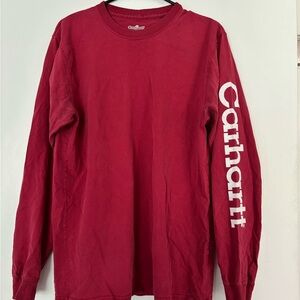 Carhartt Red Long Sleeve Tee Classic Crew